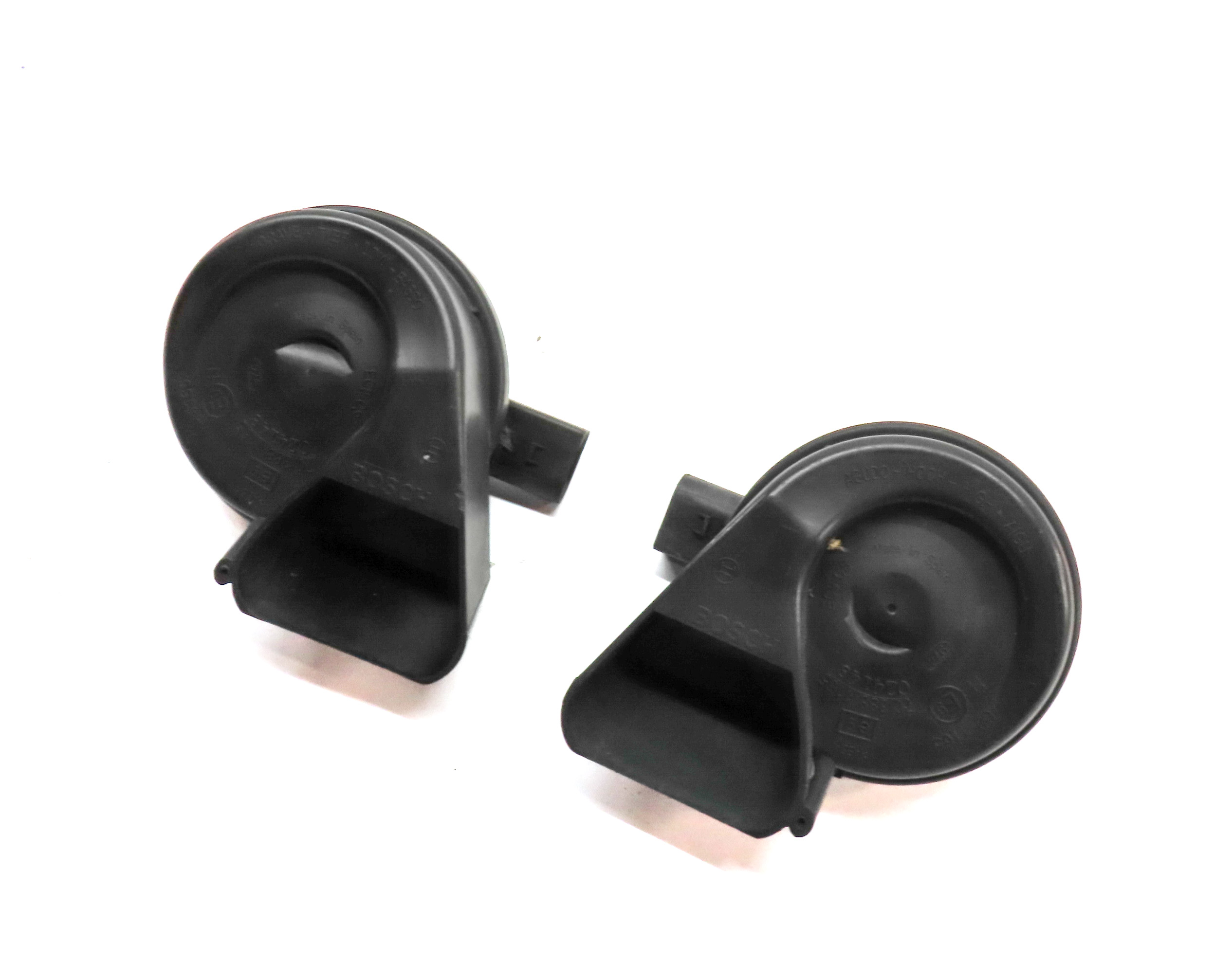 2007-2015 AUDI Q7 R8 (4L 4S) HIGH & LOW TONE NOTE SIGNAL SAFETY HORN SET-2 — exact item pictured